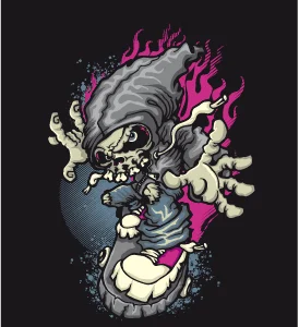 Estilo Callejero urbano Black DTF