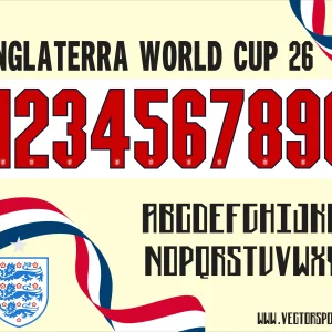 Inglaterra Tipografia World Cup 26