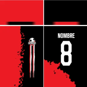 Jersey Grunge rojo y negro 26