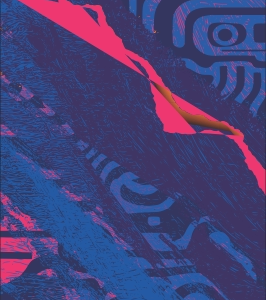 Textura Grunge Geometric Azul