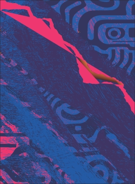 Textura Grunge Geometric Azul